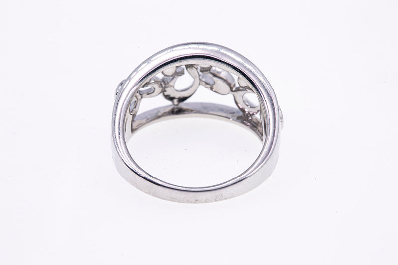 JWBR Kay Open Heart Butterfly Knot Pierced Band 925 Sterling Silver Ring Size 7