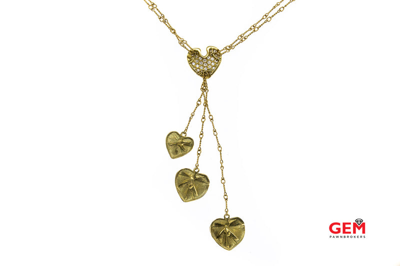 Torrini 14 KT Yellow Gold Diamond Heart Necklace