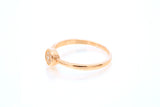 SNJ Geometric Stackable Circle Diamond 14k 585 Rose Gold Band Ring Size 7