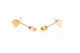 Petite Butterfly Kids Small 14k 585 Yellow God Stud Earrings