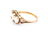 Art Nouveau 14k 585 Dason Opal Three Stone Band Ring Size 6