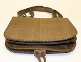 Salvatore Ferragamo Fossil Kamelia DH-21 E039 Brown Python Shoulder Bag
