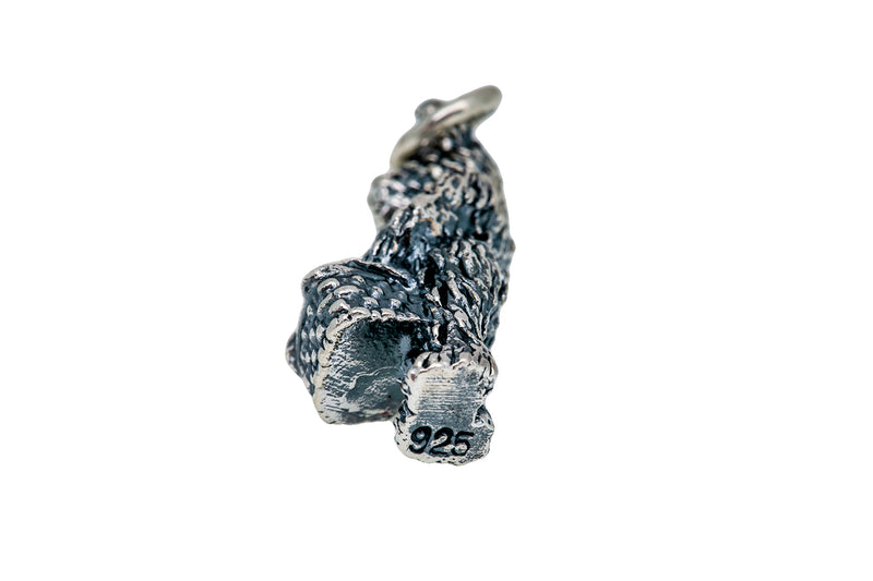 Teddy Bear Picnic Basket Sterling Silver 925 Drop Pendant Charm