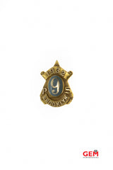 Antique 1932 New York Public School Brooklyn PS9 Lapel Pin Tie Tac 14k Gold 585