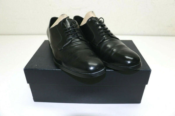 Prada DNC100 Luxury Derby Business Leather Shoes Black US 9