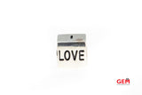 Pandora ALE I Love You Dice Charm 925 Sterling Silver & 14K 585 Yellow Gold Bead