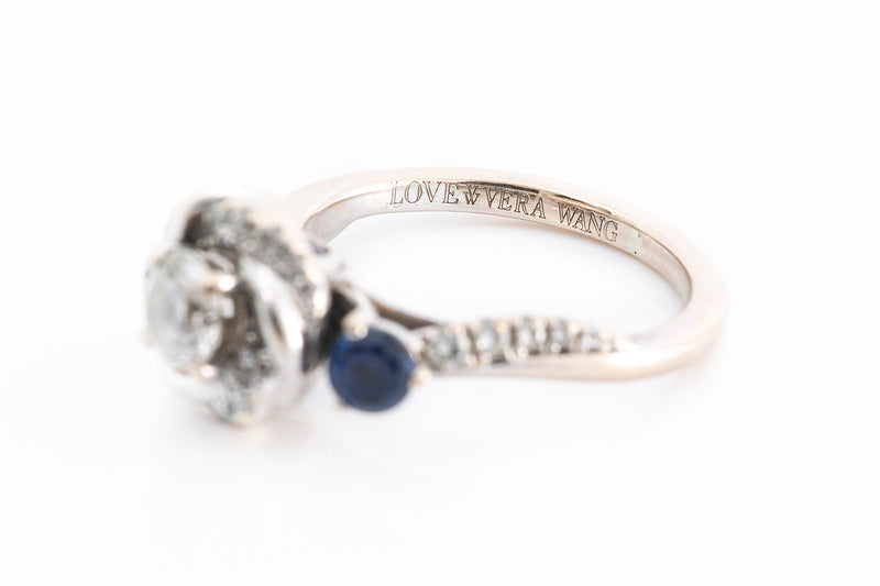 Vera Wang Love Collection 5/8ctw Diamond & Sapphire Engagement Ring