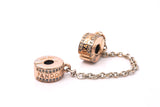 Pandora Sterling Silver Logo Safety Chain Clip ALE S925 Charm Pendant