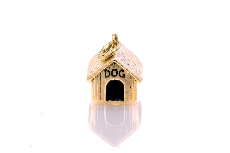 Vintage Dog House 14Kt 585 Yellow Gold Charm Pendant