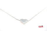 Designer CS Heart Pendant Slider Heart Charm Solid 925 Sterling Silver Chain 20" Necklace
