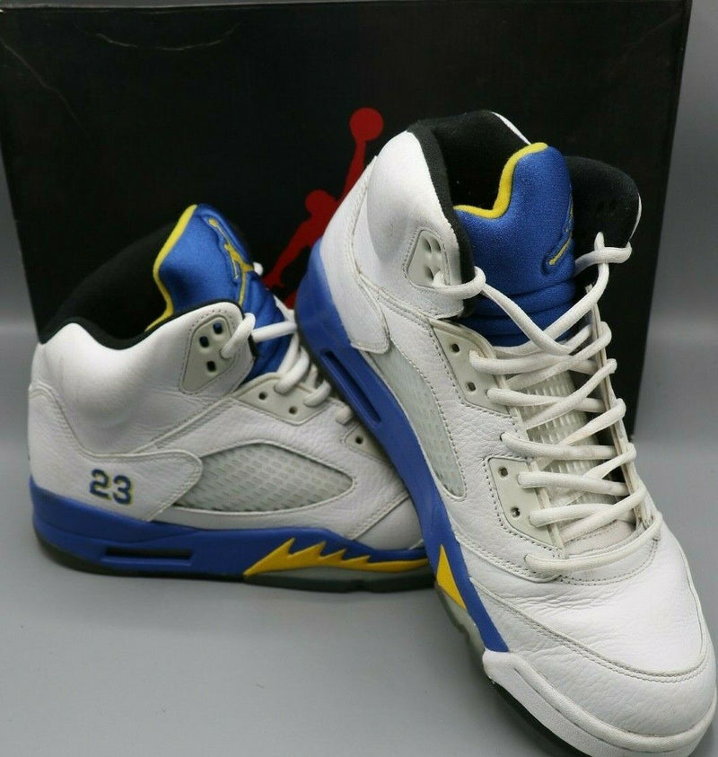 Nike Air Jordan 5 Retro Laney White/Varsity Blue Men's Size - 10 13602 â GEM Pawnbrokers
