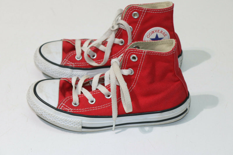 CONVERSE All Star Hi Top Red Chuck Taylor Shoes Size Youth 13.5