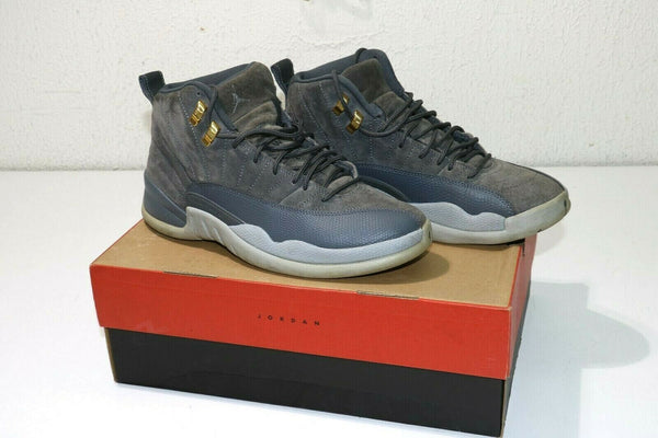 Air Jordan - Retro 12 XII - Dark Grey Wolf Suede - 130690-005 - Men's Size 9