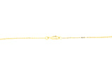 Diamond Halo Pave Circle 13mm Pendant 18K 750 Yellow Gold 15.5" Beaded Necklace