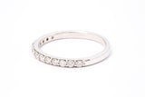 Stackable Diamond Wedding Band Ring 14k 585 White Gold Ring Size 8.5