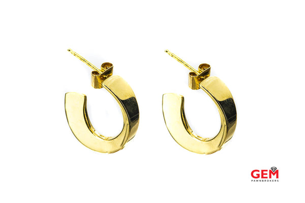 Robert Lee Morris 18k 750, Yellow Gold Polished Hoop Pair Earrings