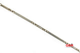 Antique 14K 585 White Gold Bar Link Watch Fob Waist Coat Chain