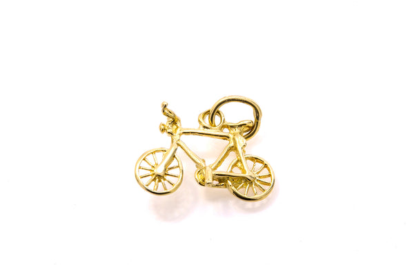 Vintage Bicycle Travel Transportation 14k 585 Yellow Gold Charm Pendant