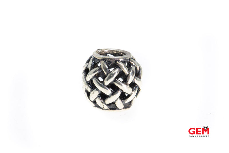 Pandora ALE Forever Entwined Basket Weaved S925 Sterling Silver Charm Bead Pendant