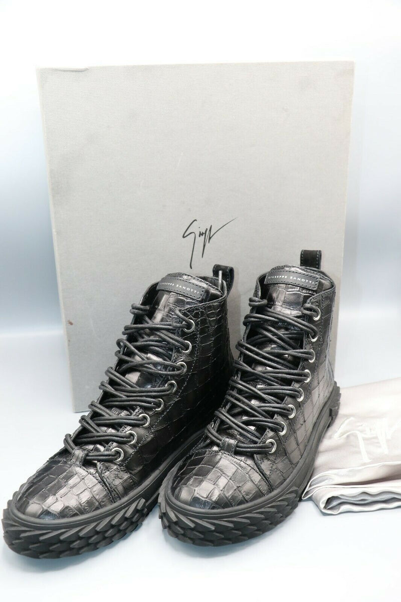 Giuseppe Zanotti Ru90035 Black High Top Sneaker Men's Size 42/9