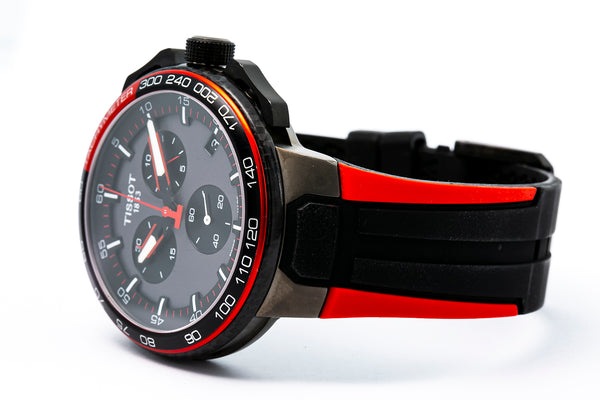 Tissot T-Sport T-Race Cycling Vuelta Red Rubber 44mm Chrono T111417 Watch