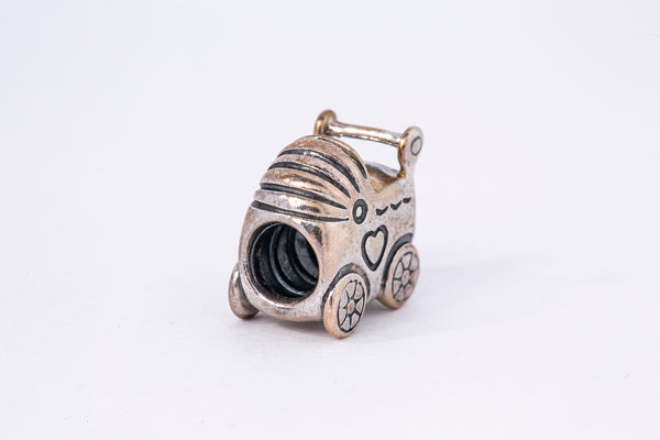 Pandora ALE Baby Carriage Stroller Bead 925 Sterling Silver Pram Charm
