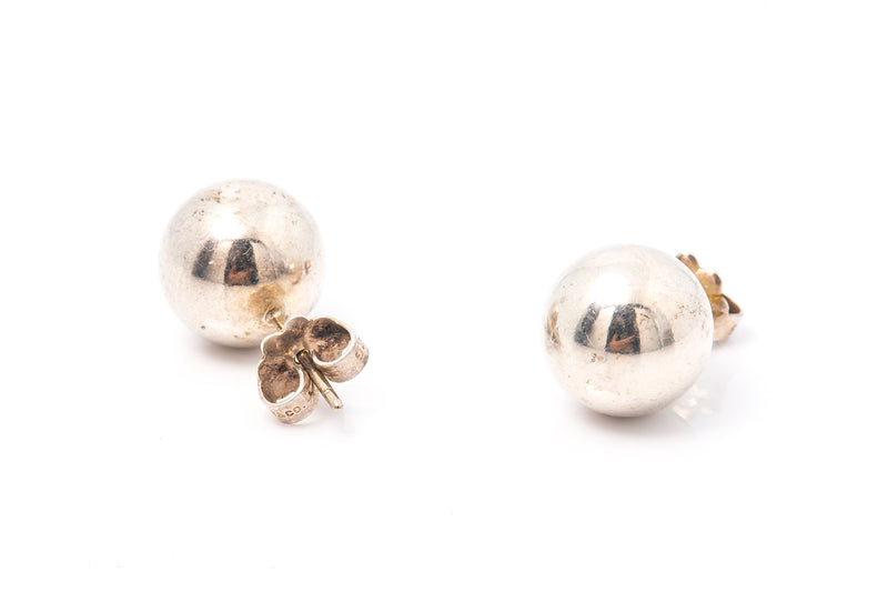 Tiffany Co Classic Ball Bead Sterling Silver 925 Stud Earring