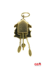 Vintage Cuckcoo Clock Moving Parts 14k 585 Yellow Gold Charm Pendant