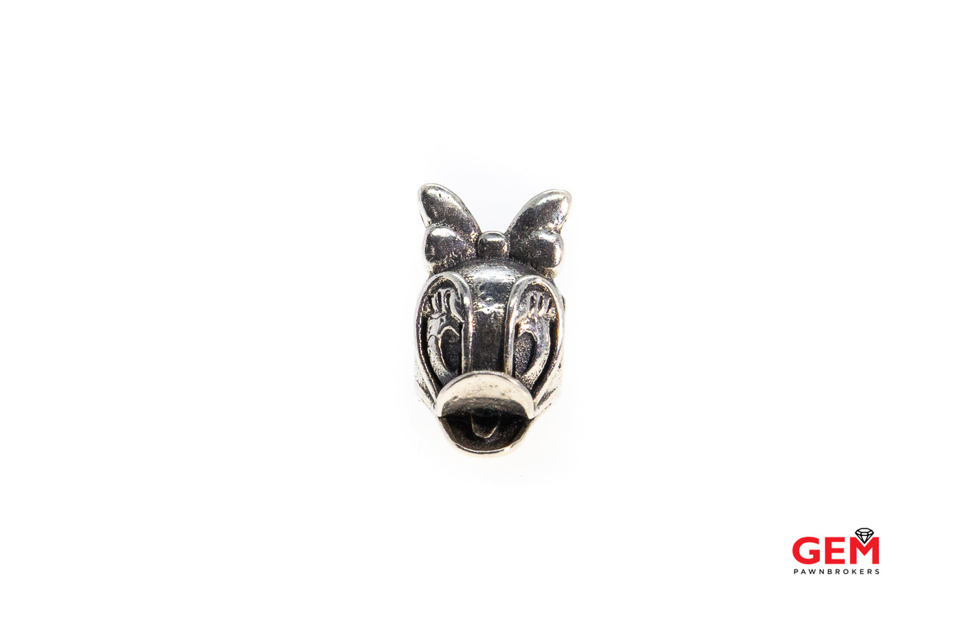 Pandora ALE Disney Daisy Duck Head Bead 925 Sterling Silver Charm