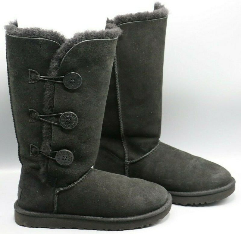 Ugg Bailey Button Tripplet II Boots Black 1016227 US Size 8 EUR Size 39