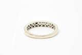Diamond Baugette Stackable 14k 585 White Gold Wedding Band Ring Size 5.5