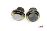 Tiffany & Co Sterling Silver Mother of Pearl 925 Cufflink 18k 750 Accent Gold