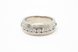 Vera Wang Love Collection Men's 1ctw Diamond Sapphire Wedding Band Ring Retail $2500