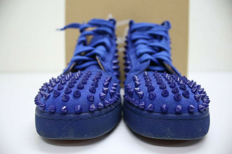 Christian Louboutin Blue Leather Louis Spike High Top Sneakers Size 43  Christian Louboutin | The Luxury Closet