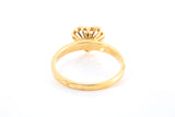 Sapphire Solitaire Heart Cocktail Simple 14k 585 Yellow Gold Ring Size 5 1/2