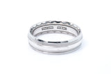 Tacori Double Sculpted Crescent Mens White Gold 18k 750 Wedding Band Ring Size 10.25
