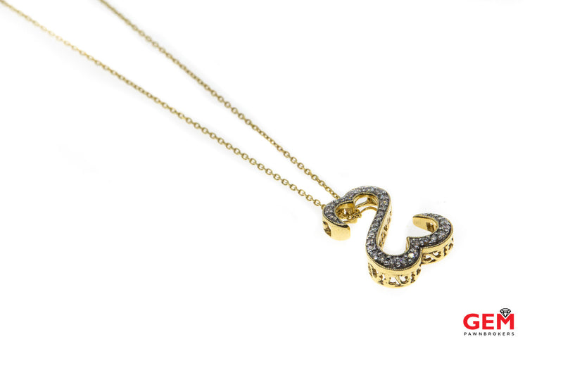 JWBR Kay Jewelers Open Hearts Diamond Pendant 14K 585 Yellow Gold 20.5" Necklace