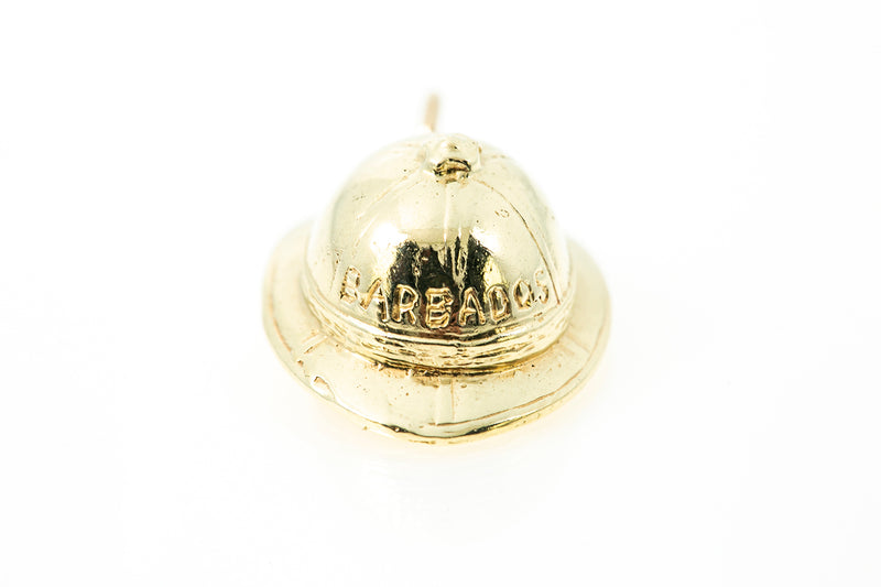 English Castle Tower Turret 14k 585 Yellow Gold Charm Pendant