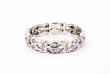 Antique Art Deco Diamond Eternity Band 14k 585 White Gold Ring Size 10.5