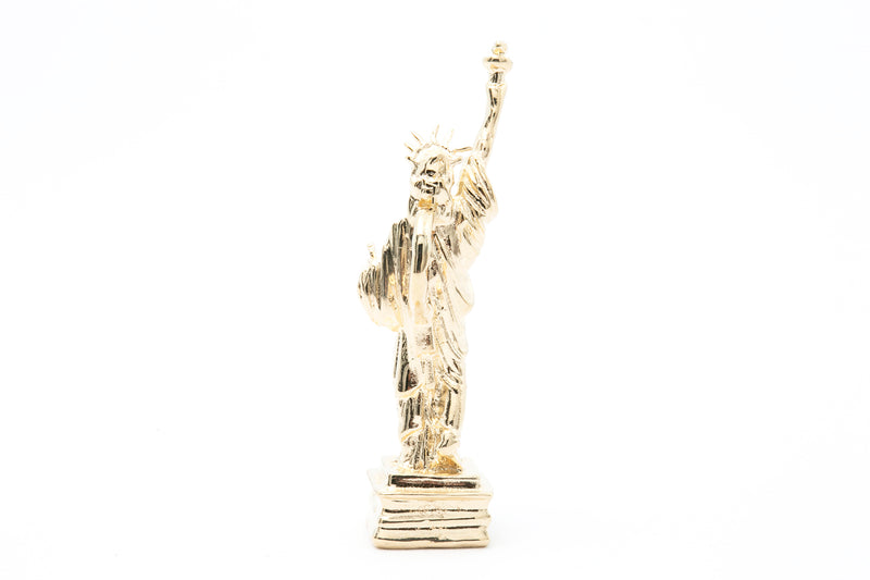 Amazing Statue of Liberty New York City NYC Statue Charm Pendant 14k 585 Yellow Gold