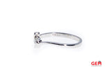 GJ Inc Thin Knife Edge Round Diamond Solitaire Swirl Tension Set Band 18K 750 White Gold Ring Size 5 3/4