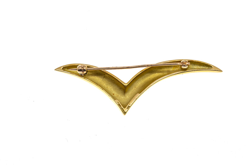 Tiffany & Co Paloma Picasso Large Seagull Bird Brooch 18K 750 Yellow Gold Lapel Pin