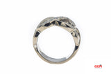 Joseph Esposito Diamond Pave Open Hearts Band 18K 750 White Gold Ring Size 7 3/4