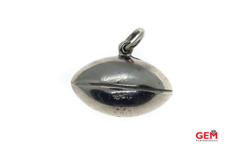 Vintage Sports Charm Sterling Silver 925 FootBall Pendant