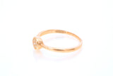 SNJ Geometric Stackable Circle Diamond 14k 585 Rose Gold Band Ring Size 7