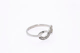 My Princess Diamond Line Pave Infinity Band Solid 10K 417 White Gold Ring 6 3/4