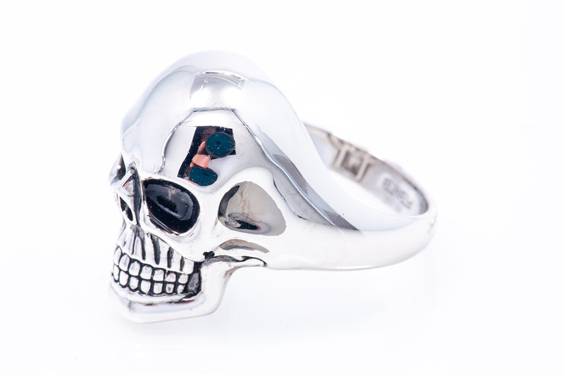 Effy Mens Skull 925 Sterling Silver Ring Sz 10 Retail $300
