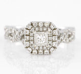 Vera Wang 14 KT Solid White Gold Diamond Engagement Ring