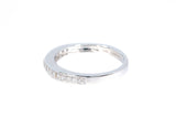 Stackable Diamond Pave Wedding Band 14k 585 White Gold Ring Size 7 Juliet Cut