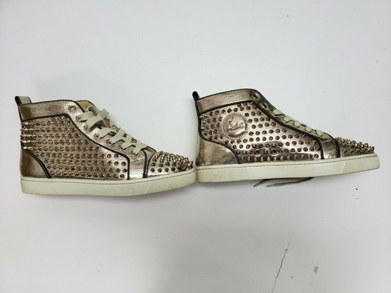 Christian Louboutin Louis Orlato Flat Gold Spike | Men's Sneakers | Size 9 US